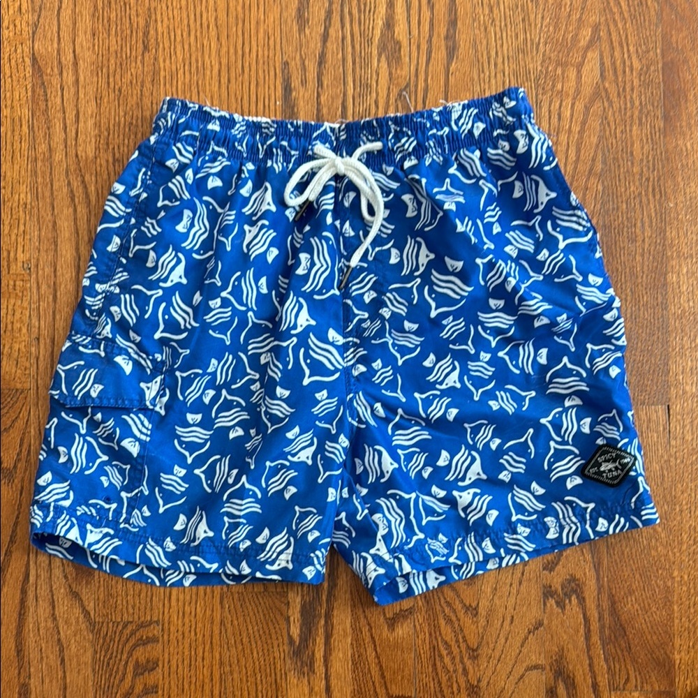 Spicey Tuna Blue Patterned Swim Shorts